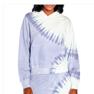 Wildfox Hoodie Peri Shibori Tie Dye Sweatshirt hood New